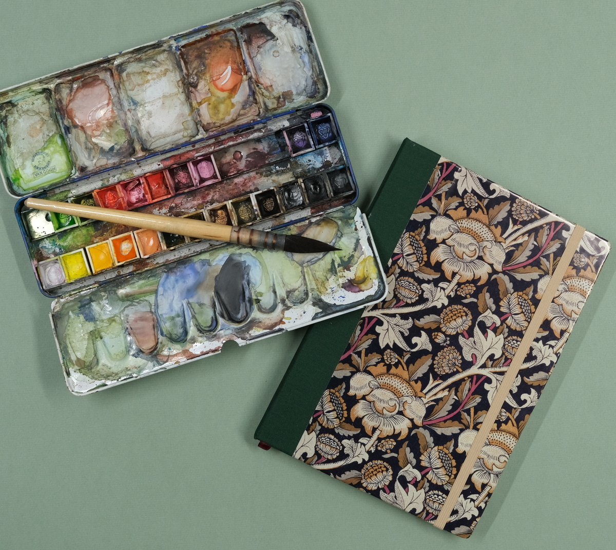 Akvarell sketchbook Czink Ibolya Beatrix könyvkötőtől